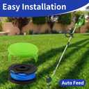 Weed Wacker String for Greenworks 20V 40V Single Line Trimmer, Weed Eater String Replacement, 8 Spool line + 1 Cap