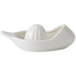 RSVP International Porcelain Kitchen Tool Collection, Citrus Juicer/Stainer, White