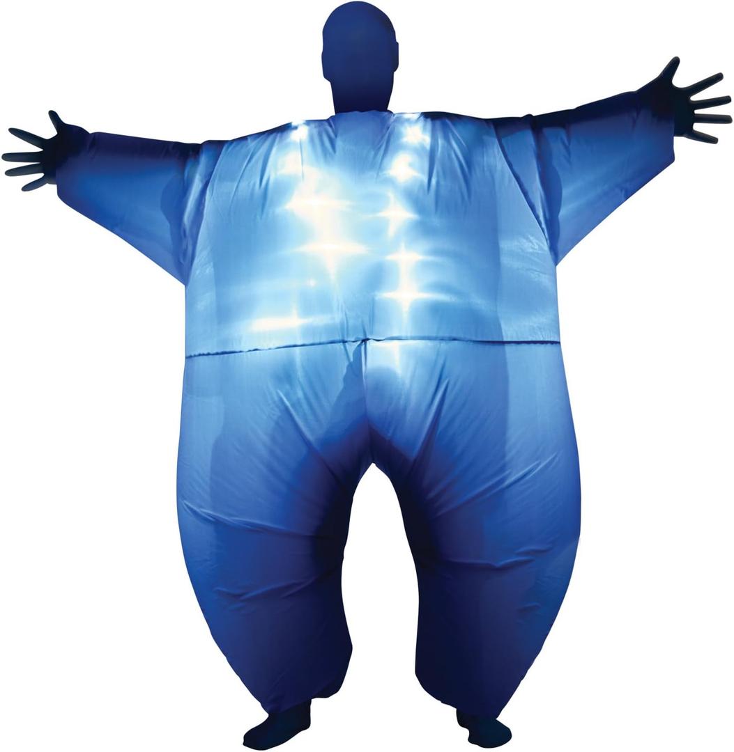 Blue Light-Up Inflatable Megamorph Blow Up Costume - One Size fits Most