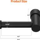 2 x KPW Toilet Paper Holder, Wall Mounted Toilet Roll Holder for Bathroom, Washroom and RV, Matte Black Paper Towel Holder 2 Pack