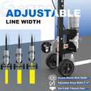 Striping Line Painting Wand, Industrial Two-Wheel Striping Spray Paint Wand for Line Paint Stripe Ground, Parking Lots, Fields, Compatible with Inverted Striping Spray Paint (T-Tip Nozzle)