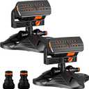 Reallnaive 2 Pcs Adjustable Oscillating Sprinkler 4 Way ABS Lawn Sprinkler Covers 4000 Sq. ft 16 Nozzle with Quick Connect for Garden Large Area Watering (Base Style)