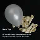 5 inch Pearl White Balloons, 100 pcs Mini White Party Balloons small Latex Balloons for Birthday Wedding Baby Shower Decorations (Pearl White)