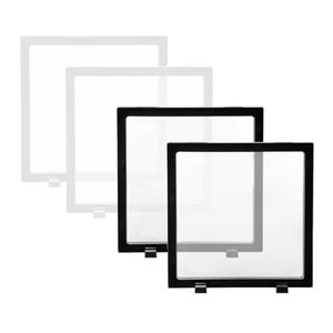 4 Pcs 3D Floating Display Case Frame Display Holder Stands Transparent PE Film Storage Box for Jewelry Challenge Coin Medal Antique 7 x 7 x 0.8 inch Black and White
