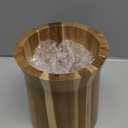 Wooden Utensil Holder for Countertop, 360 Rotating Kitchen Utensil Holder, 7.2"x 6" Large Acacia Wood Crock, Farmhouse Kitchen Decor