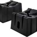 HOXWELL 2-Pack 8" Wheel Cradles for Car Maintenance Storage and Display, Heavy Duty Stackable Car Lift Wheel Blocks with Anti-Slip Base, for Garage, Workshop, Auto Shop, Motor Show, Black