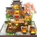 DIY Miniature House Kit, DIY Dollhouse Kit for Adults to Build, Mini House Kit with LED, Mayberry Street Miniatures, Ideal Gifts for Birthday, Valentine Christmas(Wonderland)