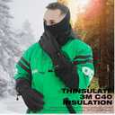 MCTi Waterproof Mens Ski Gloves Winter Warm 3M Thinsulate Snowboard Snowmobile Cold Weather Gloves, Size L