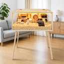PROLEE Hamster Cage Wooden Chew Proof, Extra Large Mice and Rat Habitat Openable Top with Acrylic Sheets Solid Built Small Animal Cage with Leg Stands, 40 Inch Long