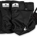 Pet Parents® Washable Dog Diapers (3pack) + Extendrs® of Durable Doggie Diapers, Premium Dog Diapers Female & Male (Medium, Black)