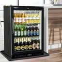 Mini Fridge Silicone Mat,24''x24''x0.5'', Under Refrigerator Mat Mini Fridge Drip Pan Prevents Appliance Leakage Water Spills, Protects the Floor From Damage and Cleanliness(Black)