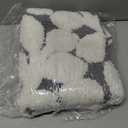 DEXI Bathroom Rugs Non Slip, 16x24 Washable Microfiber Bath Mat Quick Dry, Absorbent Ultra Soft Leaf Plant Bathmat for Shower Floor Tub Sink, Grey