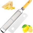 2 x Elephant-Shaped Handle Cheese Grater & Lemon Zester, Stainless Steel Cheese Shredder with Fine/Coarse Sharp Blades, Protective Cover, Kitchen Gadgets for Parmesan, Ginger, Garlic, Chocolate & Veggies