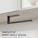 Paper Towel Holder, Black Paper Towel Holder Under Cabinet Wall Mount or Self Adhesive Paper Towel Bar, Hanging Paper Towel Rack for Kitchen and Bathroom, SUS304 Stainless Steel