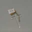 Transpac Clear Cross 5 x 3.5 Glass Decorative Hanging Ornament Bauble Twine Hanger