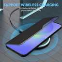 Galaxy A36 Flip Case for Samsung Galaxy A36 5G Case, Clear View Slim Fit Leather Cover for Samsung A36 Phone Case with Kickstand Rugged Heavy Duty Shockproof Bumper Shell (6.64 Inches, 2025) (Black)