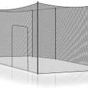 Syhood Baseball Batting Cage Net Heavy Duty Cricket Softball Hitting Practice Net Portable Pitching Cage, Training Sports Barrier Screen for Backyard Outdoor (Frame Not Included), 35 x 10 x 10 ft