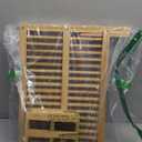 HBlife Dish Rack, Bamboo Folding 2-Tier Collapsible Drainer Dish Drying Rack with Utensils Flatware Holder Set (Dish Rack with Utensil Holder)