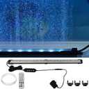 Carefree Fish Aquarium 24/7 Mode Timer Submersible LED Light Full Spectrum CRI 82 Tank Underwater Light & Nanometer Materials Air Stone 3Ft Tubing Waterproof Rating IP68 (No Included Air Pump)