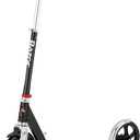 Razor A5 Lux Kick Scooter for Kids Ages 8+ - 8" Urethane Wheels, Anodized Finish Featuring Bold Colors and Graphics, for Riders up to 220 lbs (Black)