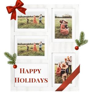 Great Lakes Memories GLM 4x6 or 5x7 Collage Picture Frames for Wall, Holds 5 Photos with Glass & Mat, 5x7 Picture Frame Collage, Picture Frames Wall Decor (White) (1 Pack)