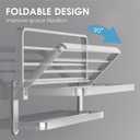BOZWELL Bathroom Lavatory Towel Rack with Two Towel Bars,Brushed Satin Nickel 24-Inch Towel Shelf with Towel Bar,Towel Holder 1011-BSN-60 (Brushed Satin Nickel Finish)