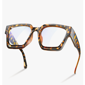 livho Oversized Eyewear Frame for Woman and Men - Rectangle Fashion Glasses for Computer, Chic Preppy Frame