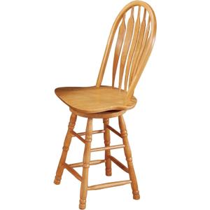 Sunset Trading Selections 24" Counter Height Swivel Barstool, Light Oak