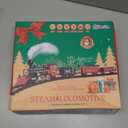 Gloween Christmas Train Sets for Under The Tree, Electric Train Toy with Steam, Light & Sound, Great for 3 4 5 6 7 8+ Year Old Kids Toddler Boys Girls