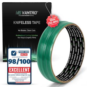 Premium Knifeless Design Line Tape 10m (32.8ft) Vinyl Wrap Cutting Tape Blade-Free Precision Line Tape for Car Wraps Graphics Motorcycle & Marine Decals