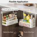 Hanging Bathroom Baskets Fine Mesh Wire Storage Basket Over Cabinet Door Organizer No Drilling Required for Kitchen Bathroom Office, Large, 2 Pack