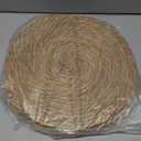 6Pcs 12" Round Woven Rattan Placemats,Natural Hand-Woven Water Hyacinth Placemats,Farmhouse Weave Place Mats,Rustic Braided Wicker Table Mats (12inch Set of 6)