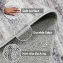 Washable Kitchen Runner Rug for Family: Easy-to-Clean Runners for Hallway Entryway Bedroom - Stain and Water Resistant Rugs with Non-Slip Backing - Soft Low-Pile Carpet 2x6 Beige Grey