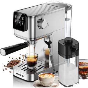 20 Bar Espresso Machine, Hot & Cold Brew Coffee Maker with Milk Frother, Touch Screen, Compact Water Tank, Expresso Coffee Machines for Lattes, Cappuccinos, Americano, Home & Office (Silver) (Sliver)