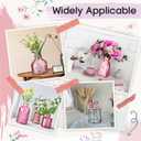 Yaomiao 30 Pcs Vases Bulk Colored Flower Glass Bud Vases Valentine Vintage Colored Glass Bottles Colorful Rustic Embossed for Home Wedding Table Decorations Gifts (Pink Series)