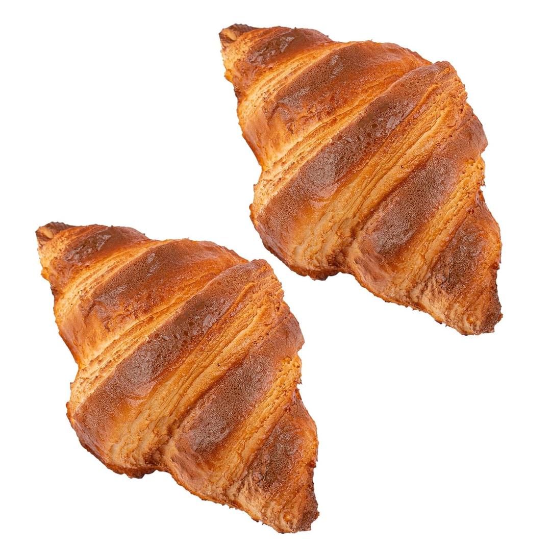 2 Pack Artificial Croissant Simulation Bread Model for Kitchen Photo