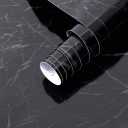Arthome 23.6x200 Inches Black Marble, Peel and Stick Wallpaper, Marble Contact Paper, Self Adhesive, Easy to Clean, Vinyl Film for Furniture Countertop, Distressed Plank Grain Vintage Wall Covering