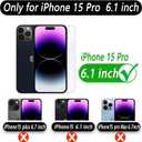 MONASAY Magsafe Wallet Case Compatible for iPhone 15 Pro 6.1 inch, [Supports Wireless Charging] [Screen Protector] Magnetic Leather Phone Cover with Detachable RFID Blocking Card Holder, Black