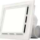 Bathroom Exhaust Fan With Light, Square White Design, Durable Structure, Silent Ventilation Fan, Suitable For Bathrooms, Laundries, Offices, Hotels