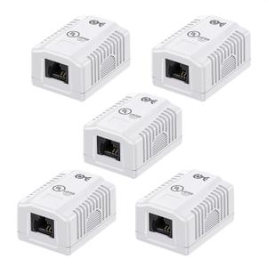 Surface Mount Box Cat Single Port Mount Box Desktop Information Network Junction Boxes 5 Pack