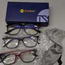 BLUEMOKY Blue Light Reading Glasses for Women 3 Pack Fashion Cat Eye Computer Glasses Bluelight Blocking Reader