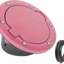 JeCar JK Fuel Filler Cover Gas Cap Aluminum Alloy Gas Tank Door Exterior Accessories for Jeep Wrangler 2007-2018 JK JKU, Pink