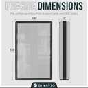 Dinavio Crafthouse PSA Graded Card Display Acrylic Case for Standard PSA and CGC Slabs - Slab Case - PSA Card Case - Graded Card Display Case - Updated Dimensions - Stand Included (Black Border)