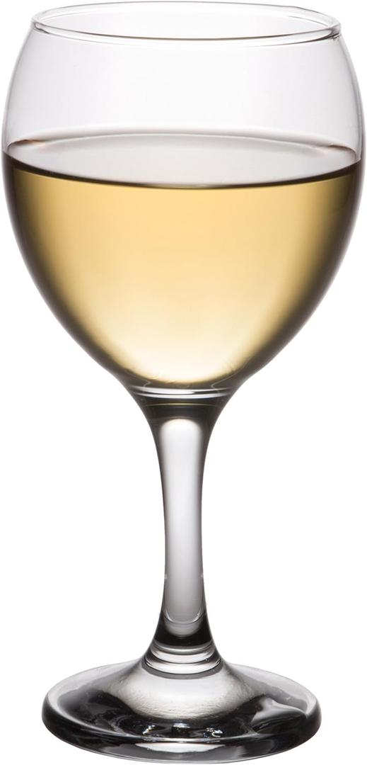 Red Co. Set of 4 Classic Glass 8.75 fl oz Stemmed All-Purpose White Wine Goblets, Clear