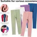 12 Pack Girls Dance Leggings for Toddler High Waisted Pants Kids Soft School Wearing