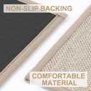 LEKEEPGO Door Mat 24"x36", Non Slip Door Mat Indoor Entrance, Rubber Backing Front Indoor Door mats Washable Absorbent Low-Profile Entryway Entry Resist Dirt Inside Door Mats, Khaki