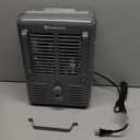 Comfort Zone Utility Space Heater, 1500W Electric Garage Heater with Adjustable Thermostat, Fan/Low/High Heat Settings, Tip-Over & Overheat Protection, Milkhouse Style, ETL Listed (Gray)