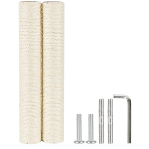 7.4cm 2.91in Diameter Cat Tree Scratching Post Replacement Sisal Pole Parts for Cat Tower (M8, 17.72in/45cm)