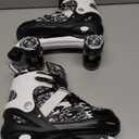 Kuxuan Skates Boys and Girls Camo Adjustable Roller Skates with Light up Wheels, Fun Illuminating Rollerskate for Kids Girls Youth (Large(3-6 US), Black)