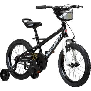 Schwinn Elm and Koen Bike or Balance Bike, 16 Inch Bike for Kids Ages 2-13, Black, SmartStart Ergonomic Design, Adjustable Seat Grows with Child, Training Bicycle (Number Plate/18-Inch Wheels)